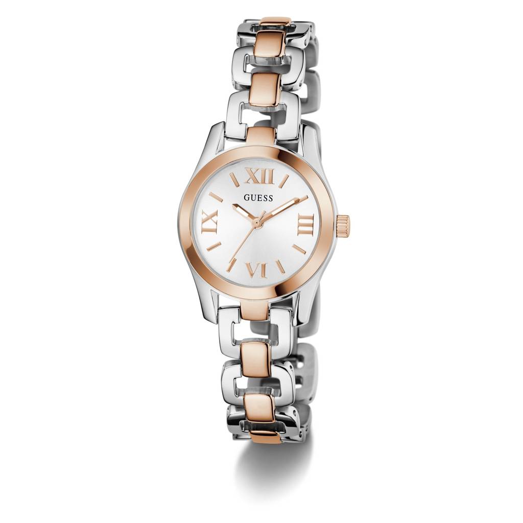 Guess Round 28Mm White Dial Analog Women Watch - Gw0927L5 : GW0927L5