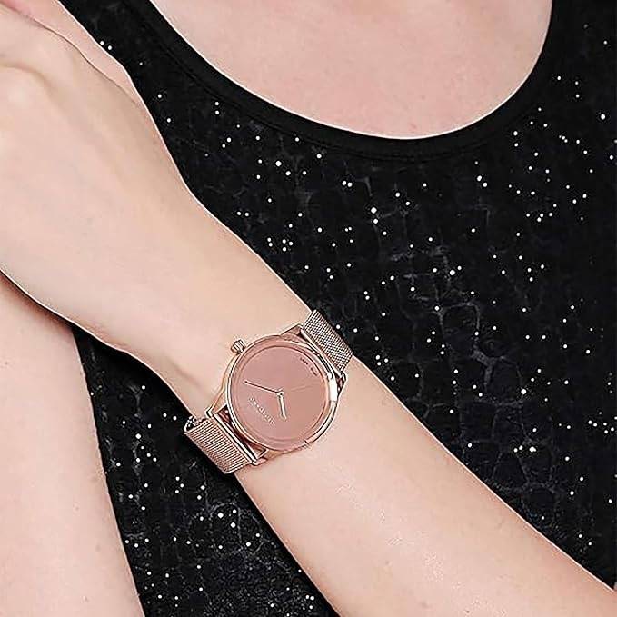 Giordano Aw22 Collection Analog Watch For Women Stylish Metal Strap| 3 Hands Mechanism With Water Resistant Wris : GZ-60026-11