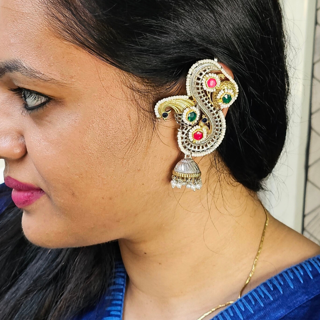 Dandiya Dreams Kundan Ear Cuffs : ER010