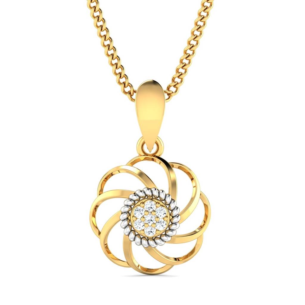 9K Yellow Gold Suchit Diamond Rakhi Cum Pendant : RA2072_9K