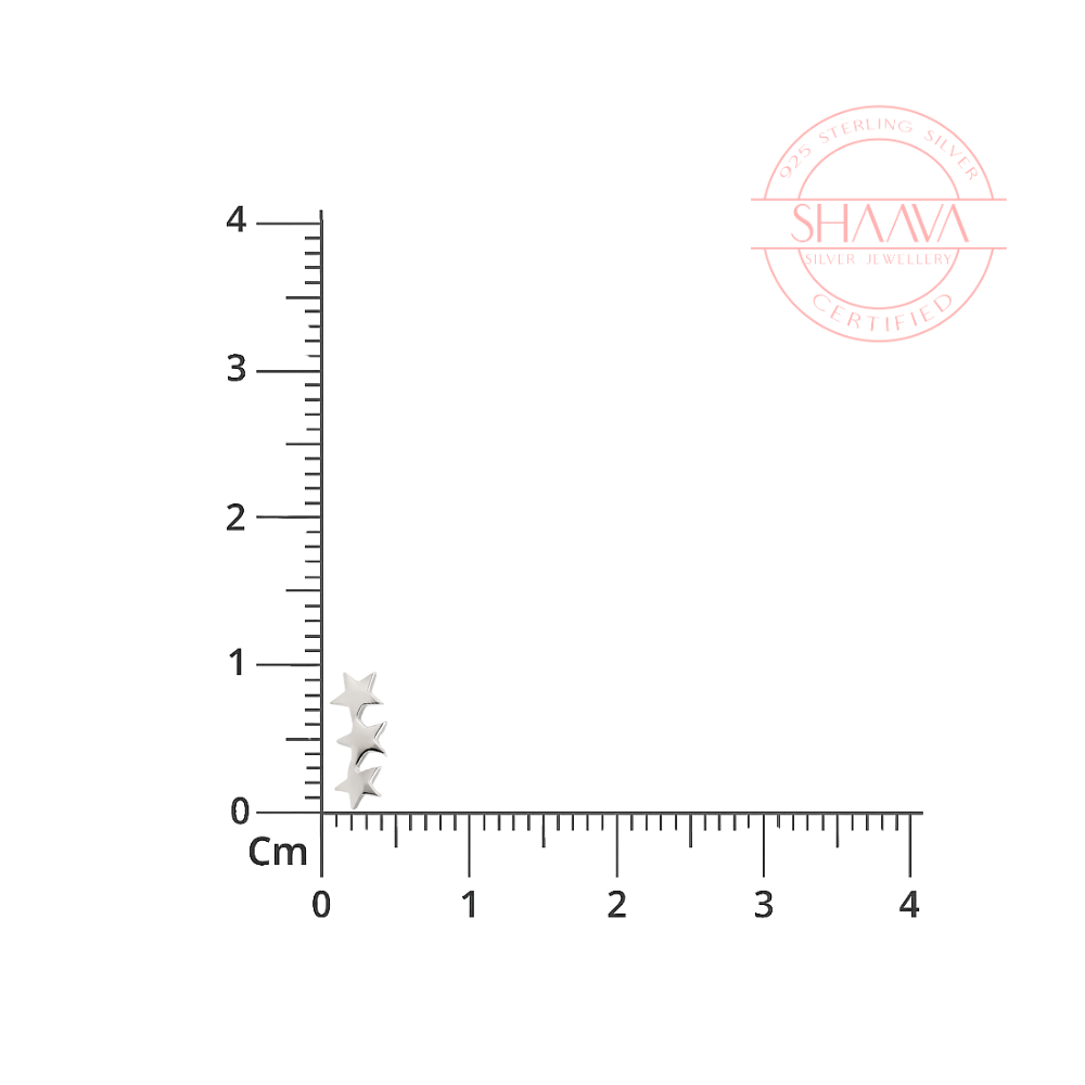 Sterling Silver Shooting Star Climber Earrings : ERS043