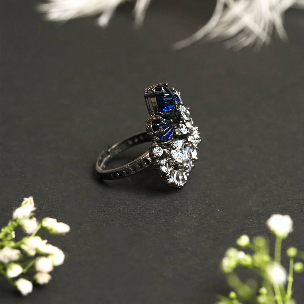Dark Blue Cocktail Ring : CAO0233VIH
