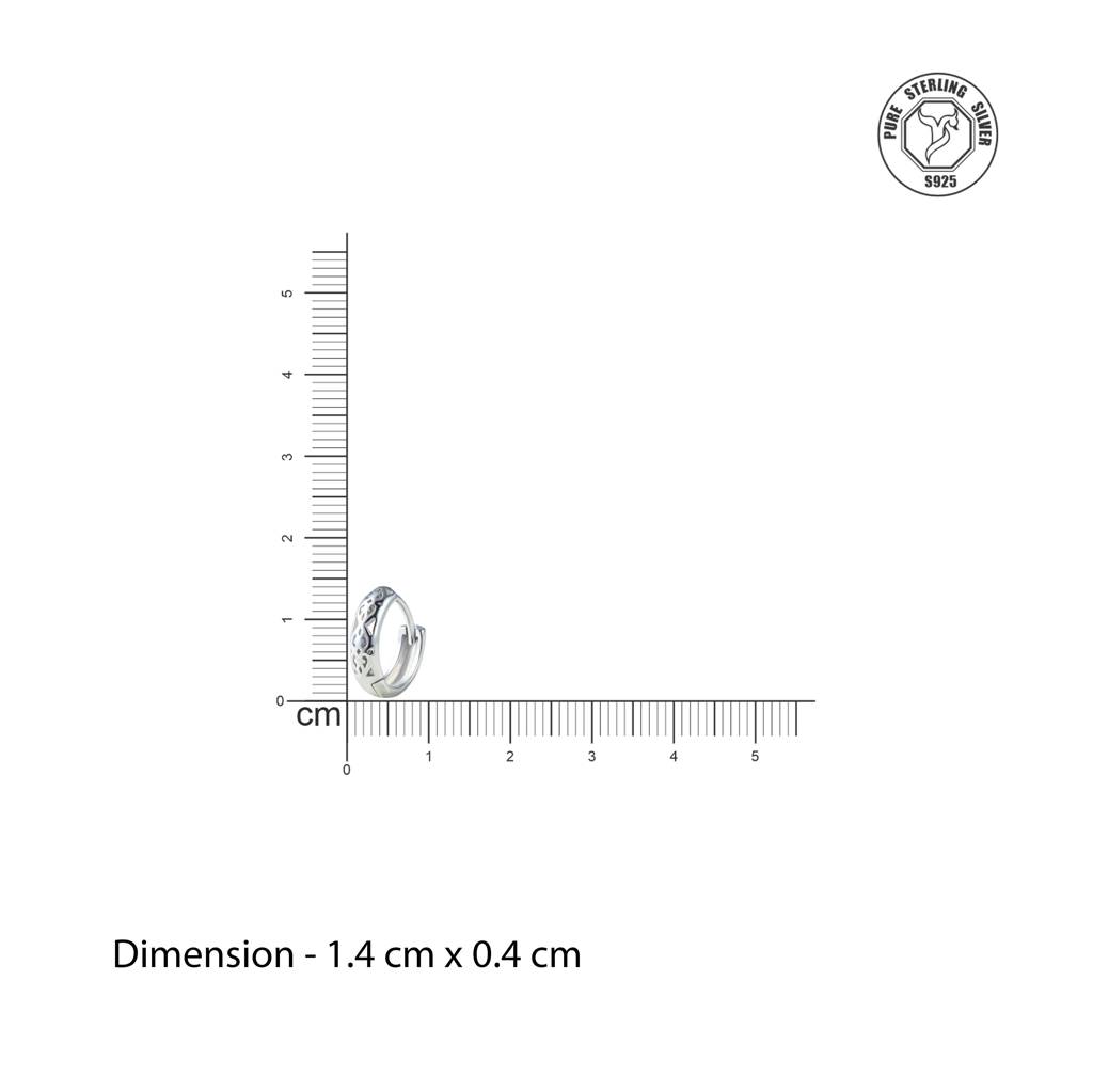 Ethereal Carved Silver Stud Bali : TRBLTL0019