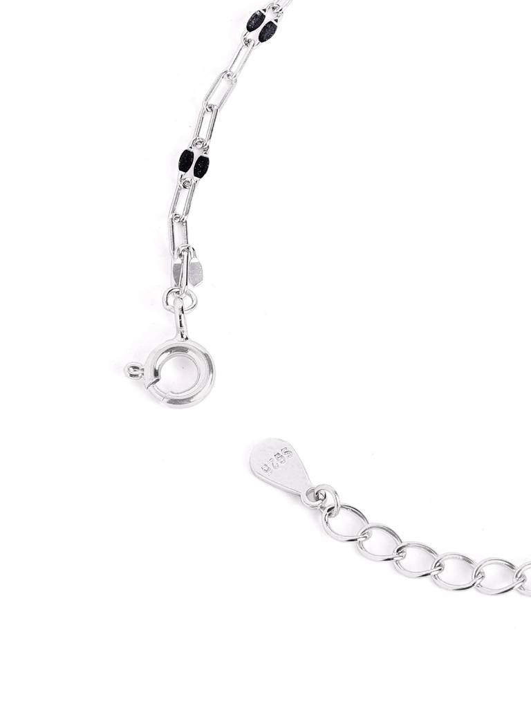 Silver Twinkle Clover Adjustable Anklet : WAN00033