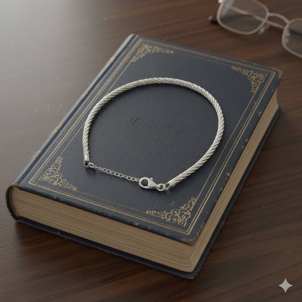 925 Pure Silver Contemporary Anklet : AK1062