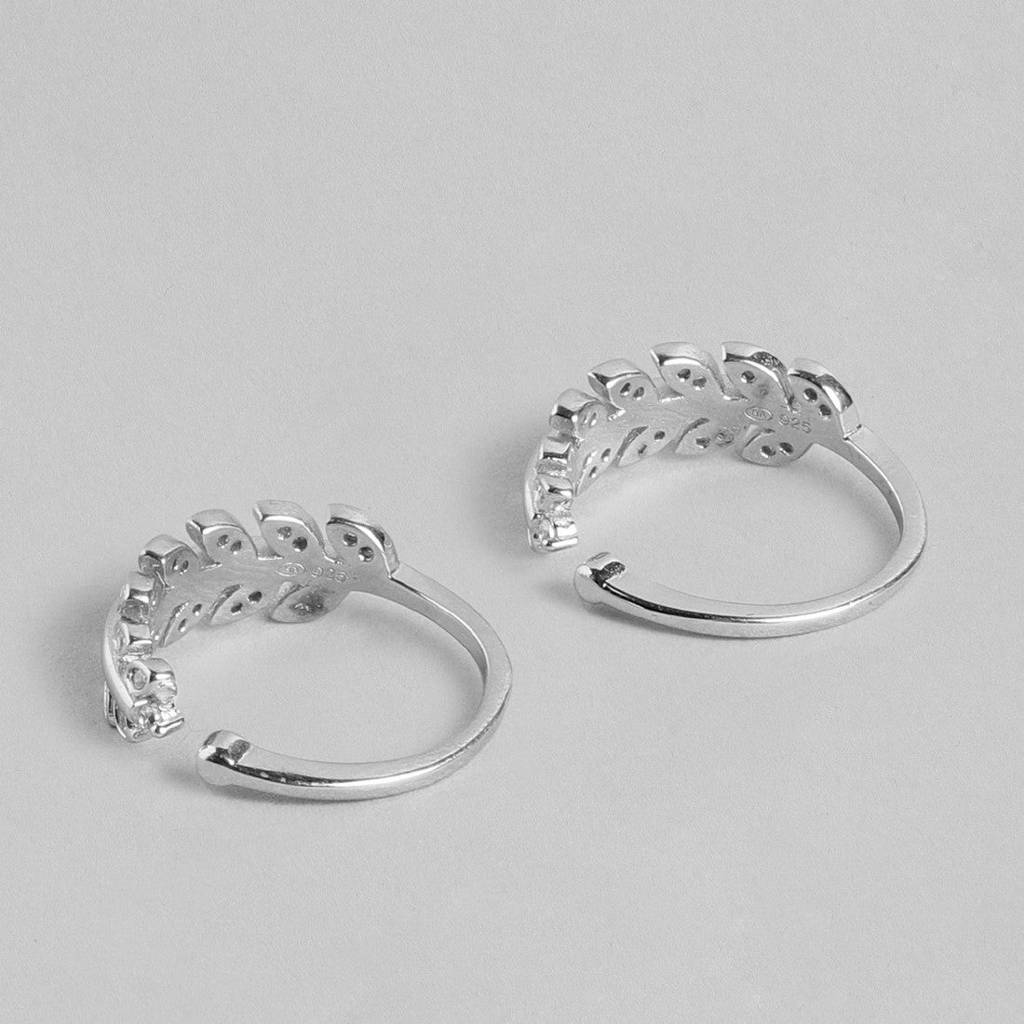 Nature'S Grace - Leafy Silver Adjustable 925 Silver Toe Ring : TOE-10008