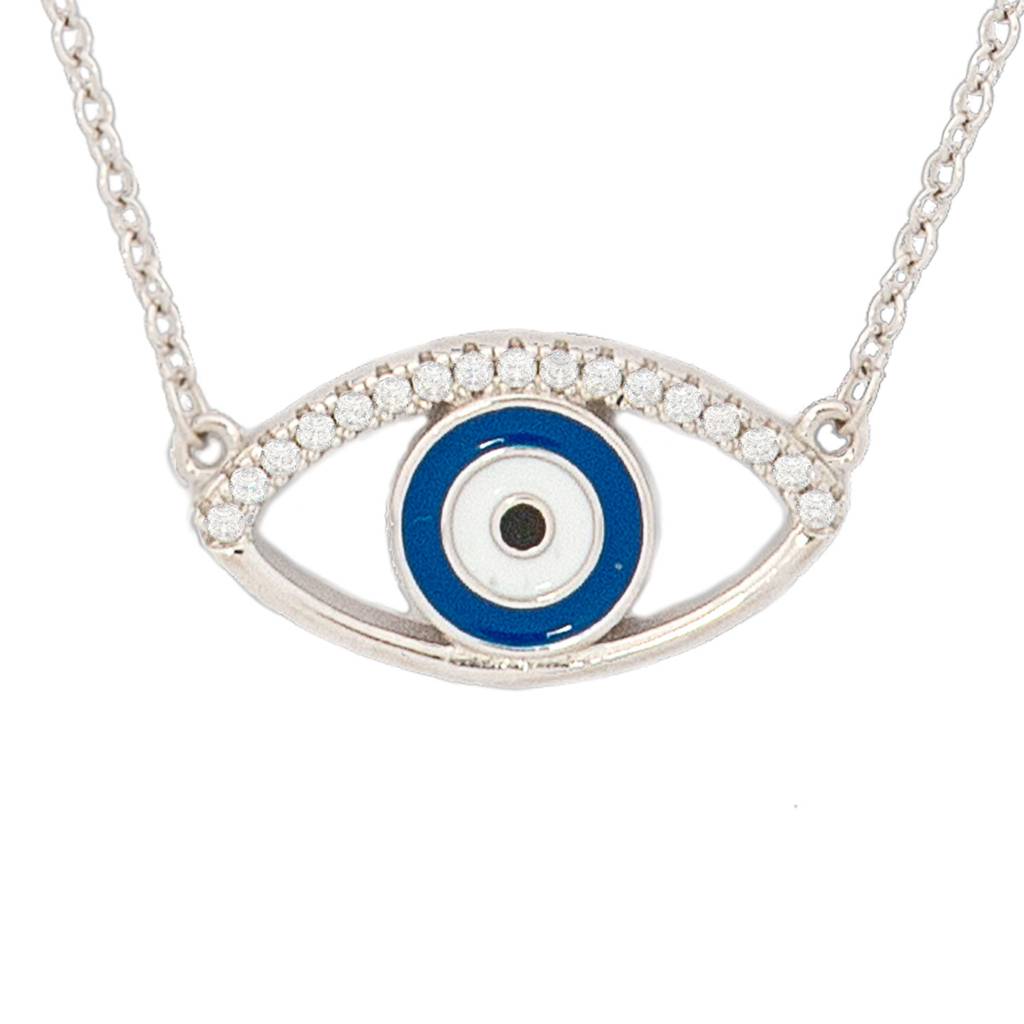 925 Silver Evil Eye Necklace : HP-NK-PSS-07