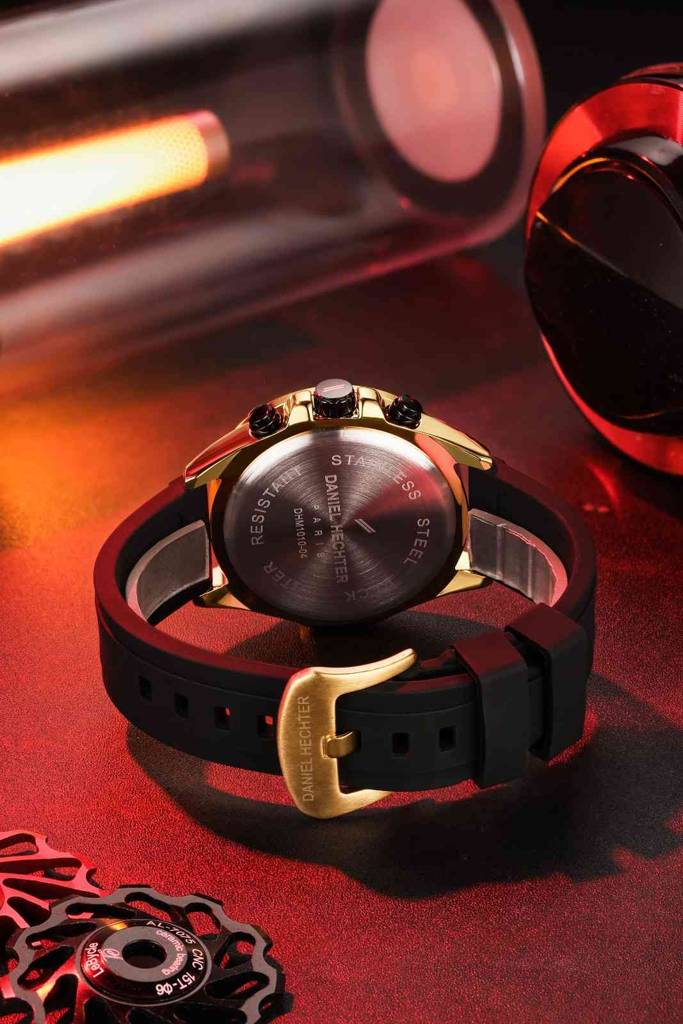 Daniel Hechter Paris Pantheon Collection Pantheon Collection Unique Multifunctional Watch For Men With Textured R : DHM1010-04