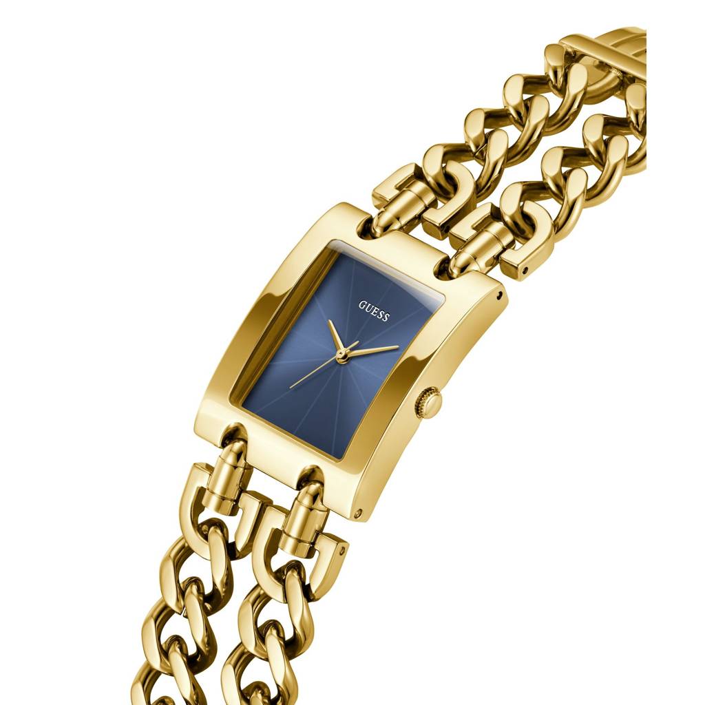 Guess Rectangle 28Mm Blue Dial Analog Women Watch - Gw0740L3 : GW0740L3