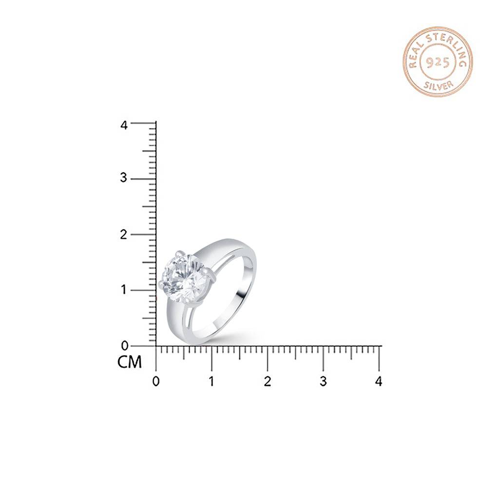 Silver Glory Zircon Ring For Her : ZLR-1031