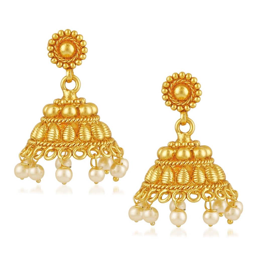 Peora Golden Indian Traditional Gold Plated Wedding Bridal Dulhan Jewellery Set Gift For Women Girls : PF04BR329