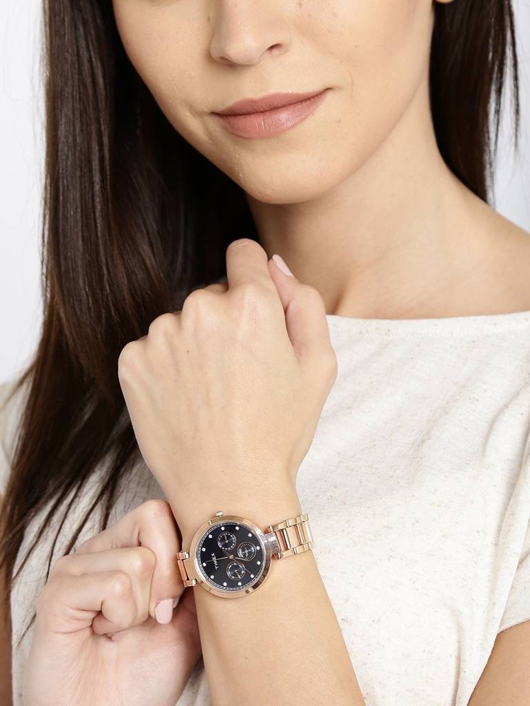 Timex Round 35Mm Analog Dial Women Watch : TW000X215