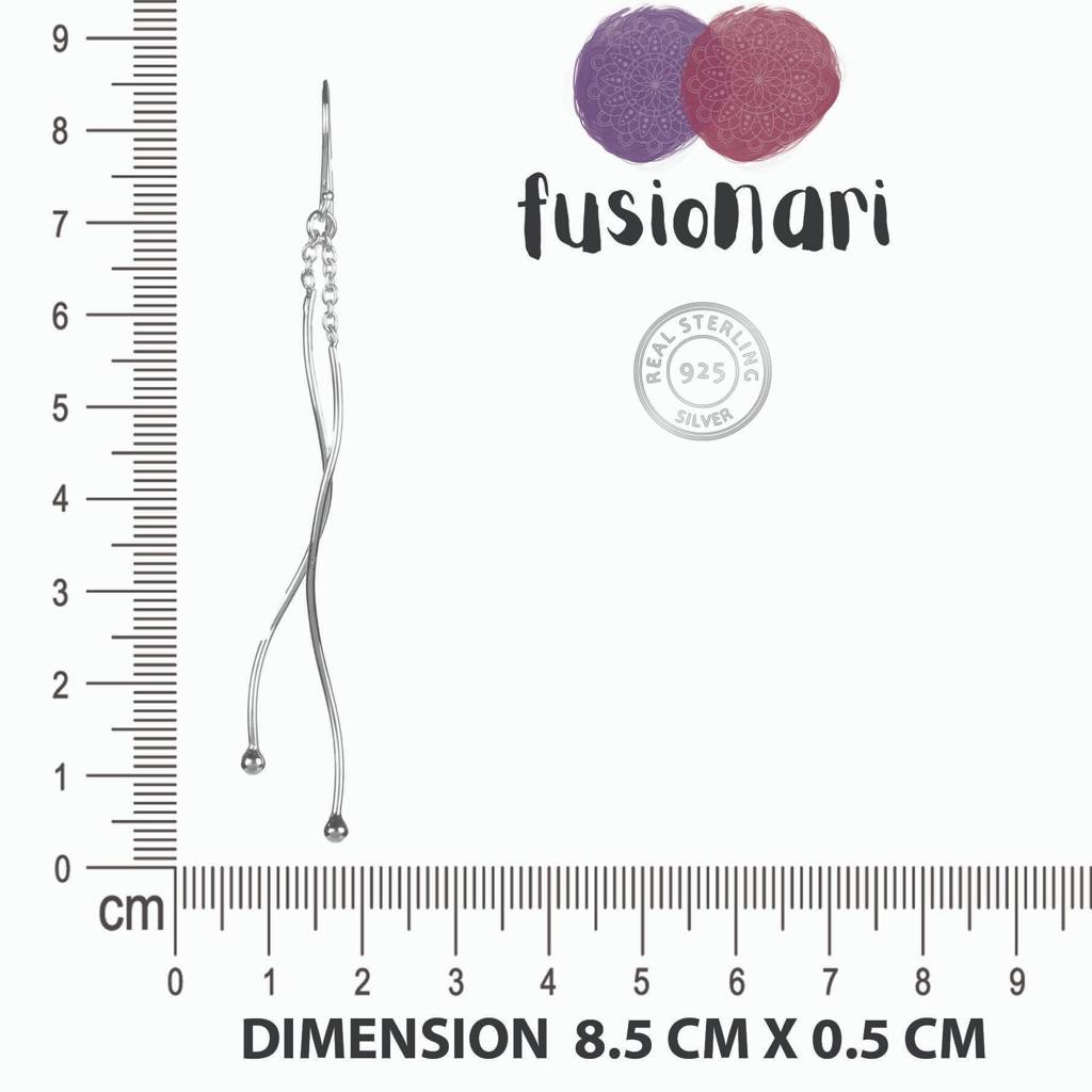 925 Sterling Silver Plain Silver Earrings For Women | Authentic Silver Jewelry | Handcrafted Elegant Gift : FU-0765