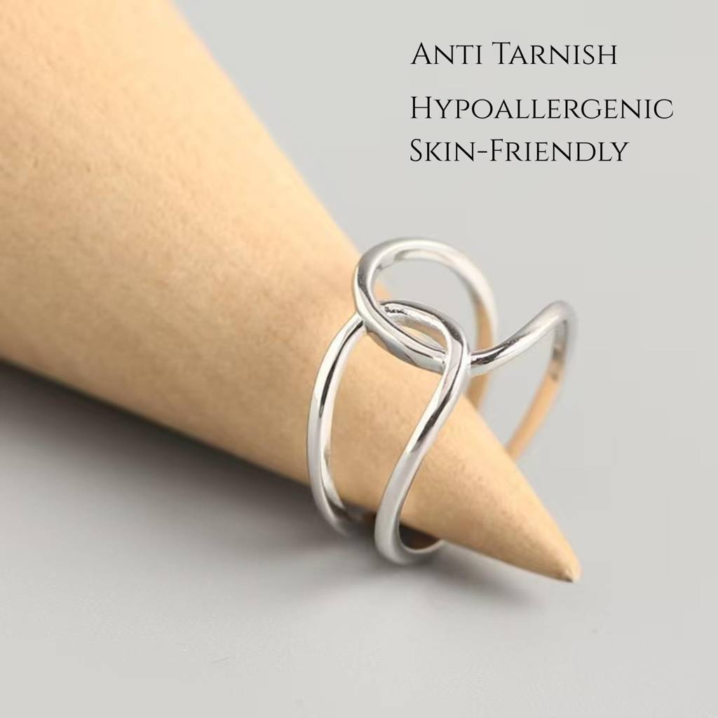 Cross Connected Ring : RG_SS_Cross_slvr