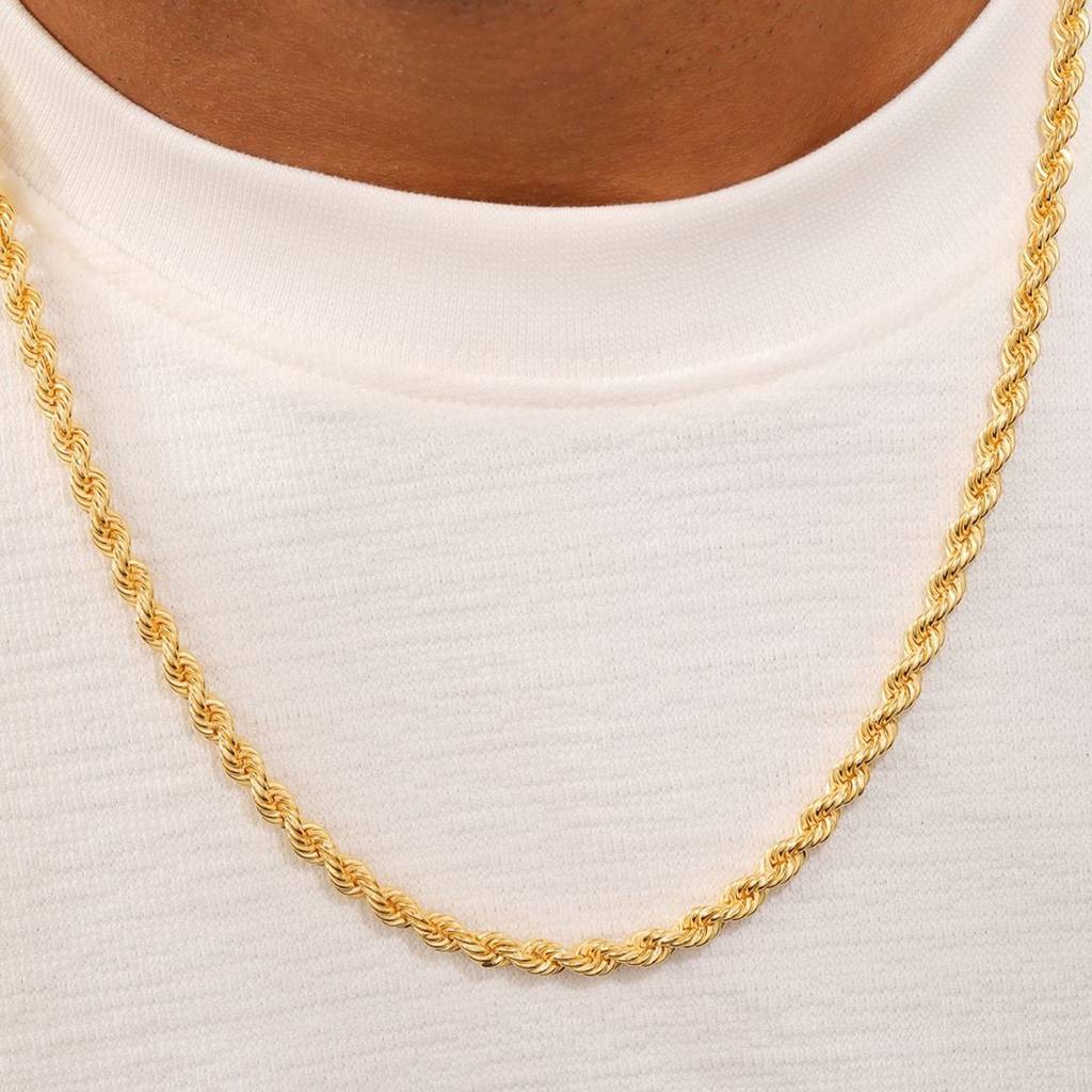The Modern Twist Gold-Plated Sterling Silver Chain : M-CH-10068-24-5-G