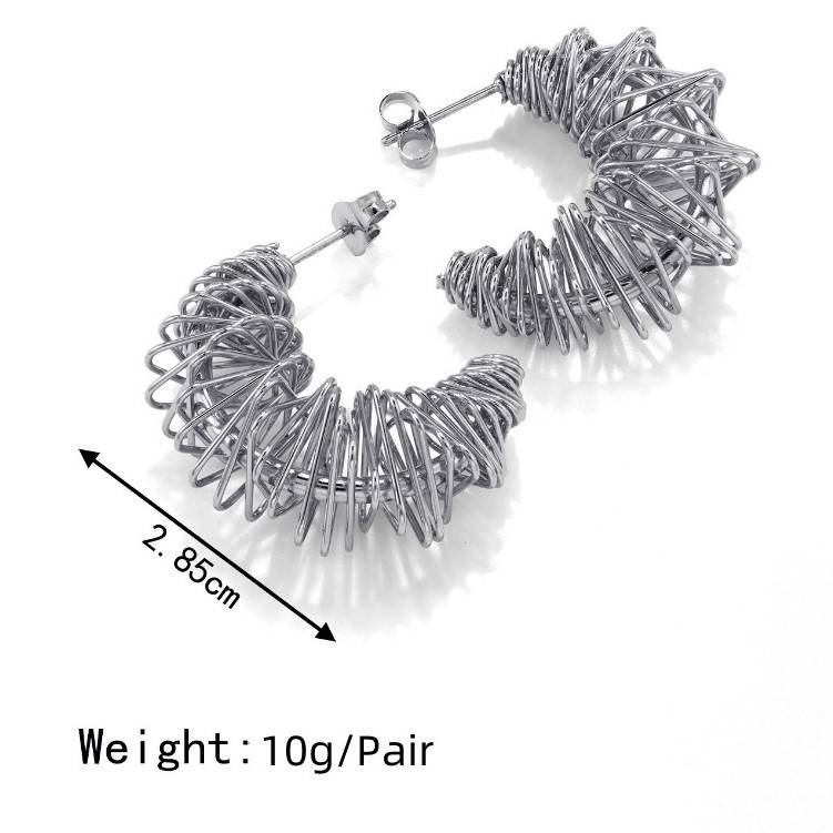 Winding Gold Hoops : WindingGoldHoops-LT-ER-HG-14