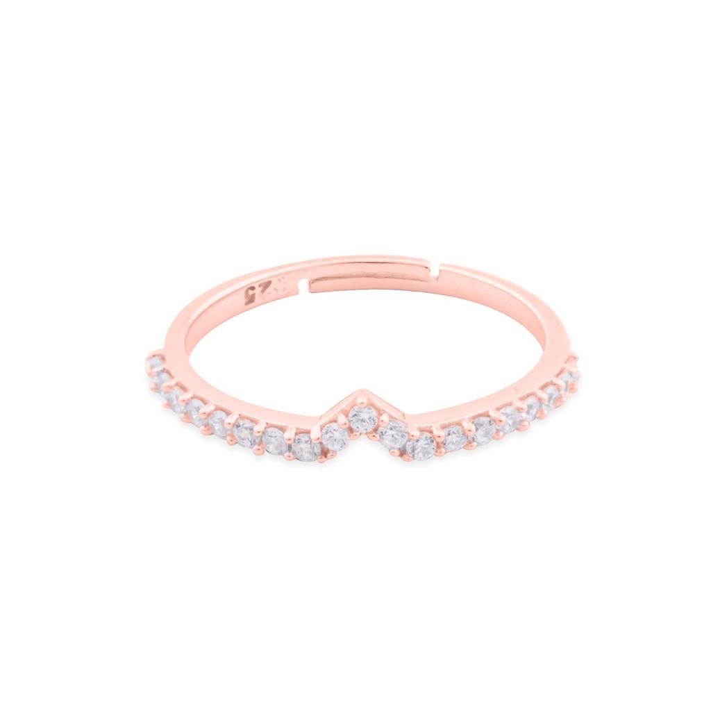 Rose Gold Cupid Arrow Band For Women'S : ZLCPLR-1016WR