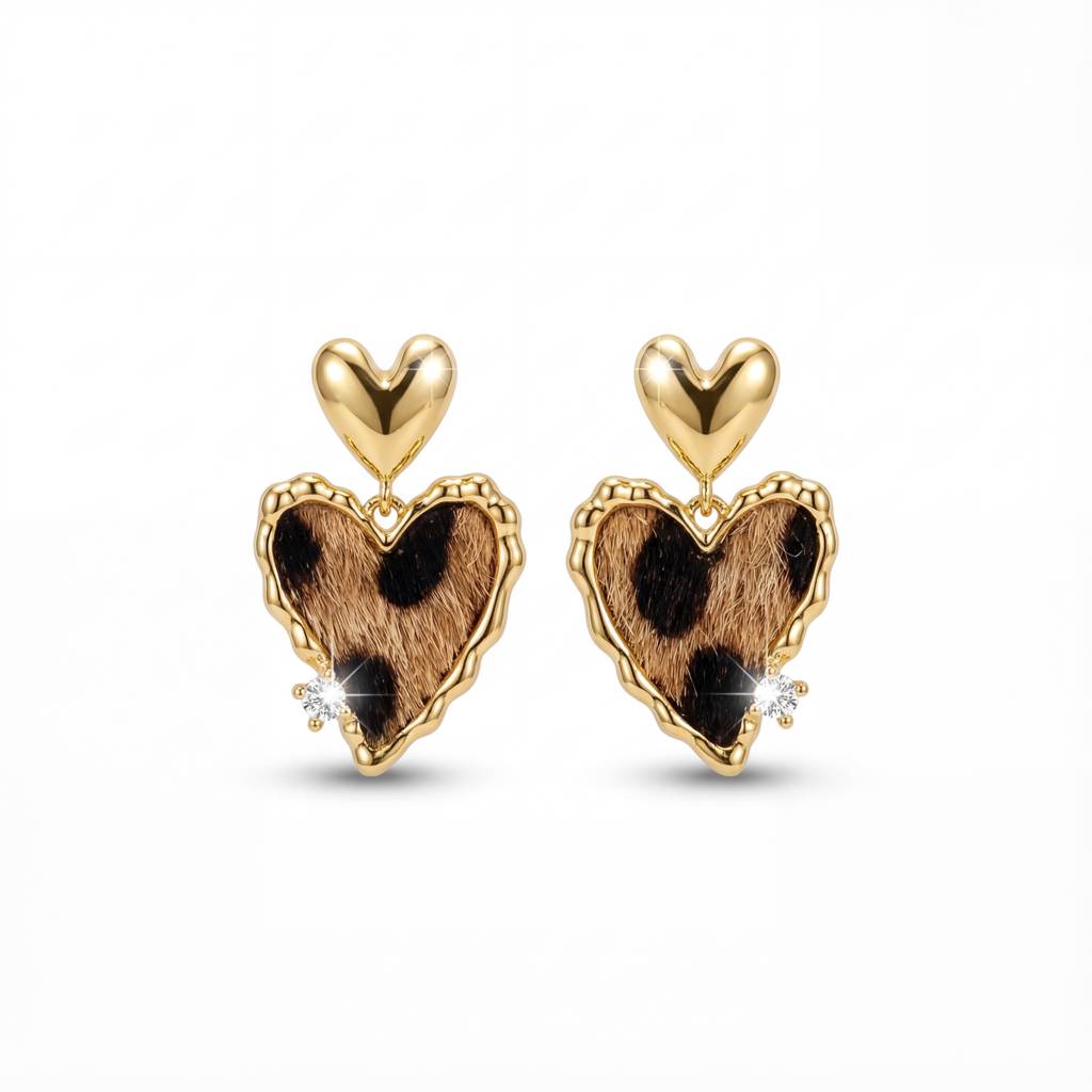 Korean Wild Romance Leopard Print  Dangle Earrings : YUFSER257