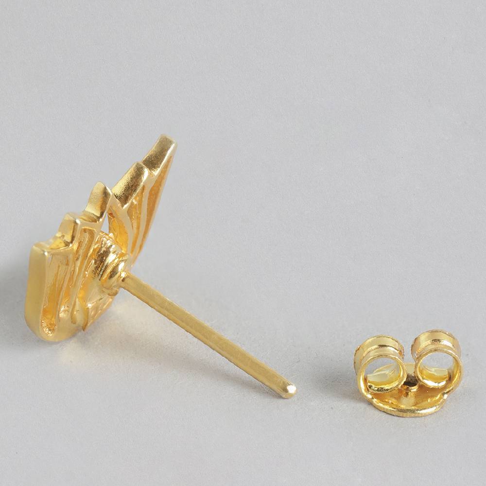 92.5 Silver White Kundan Sacred Lotus Stud Earrings : 92.5 Silver White Kundan Sacred Lotus Stud Earrings : 92.5 Silver 