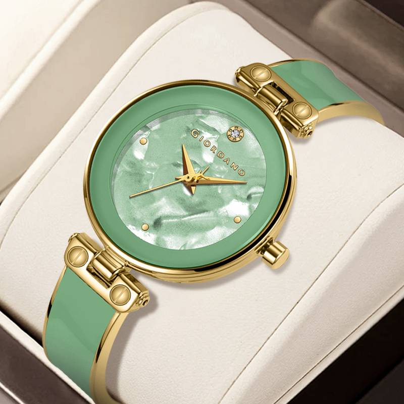 Giordano Designer Analog Watch For Women Â Glossy Round Dial & Bracelet Style Stainless Steel Strap-Gz-60099 : GZ-60099-66