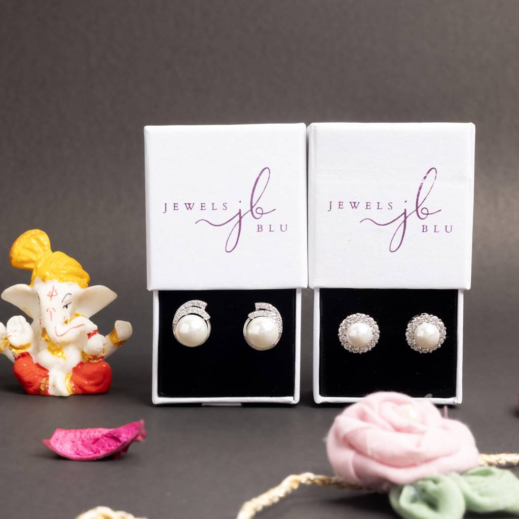 Exclusive Value Combo Of Two Fresh Water Pearl Stud Pairs - Life : 600001