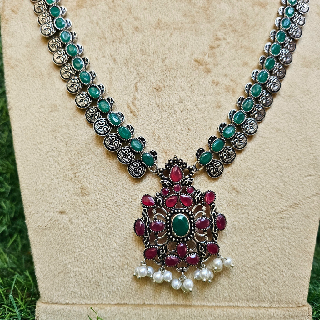 Heritage Jadau Silver Necklace : NL012