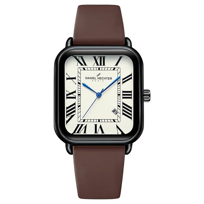 Daniel Hechter Plaisance Collection Square Watch For Women - White Dial, Roman Numerals With Minimalist Design : DHW2012-04