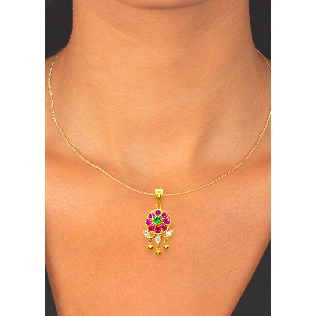 Radiant Ruby Glow Pendant Set : 612