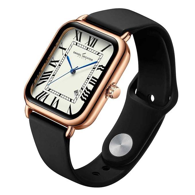 Daniel Hechter Plaisance Collection Square Watch For Women - White Dial, Roman Numerals With Minimalist Design : DHW2012-01