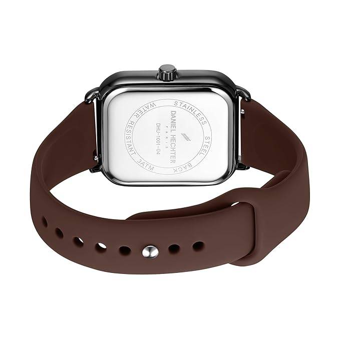 Daniel Hechter Plaisance Collection Square Watch For Women - White Dial, Roman Numerals With Minimalist Design : DHW2012-04