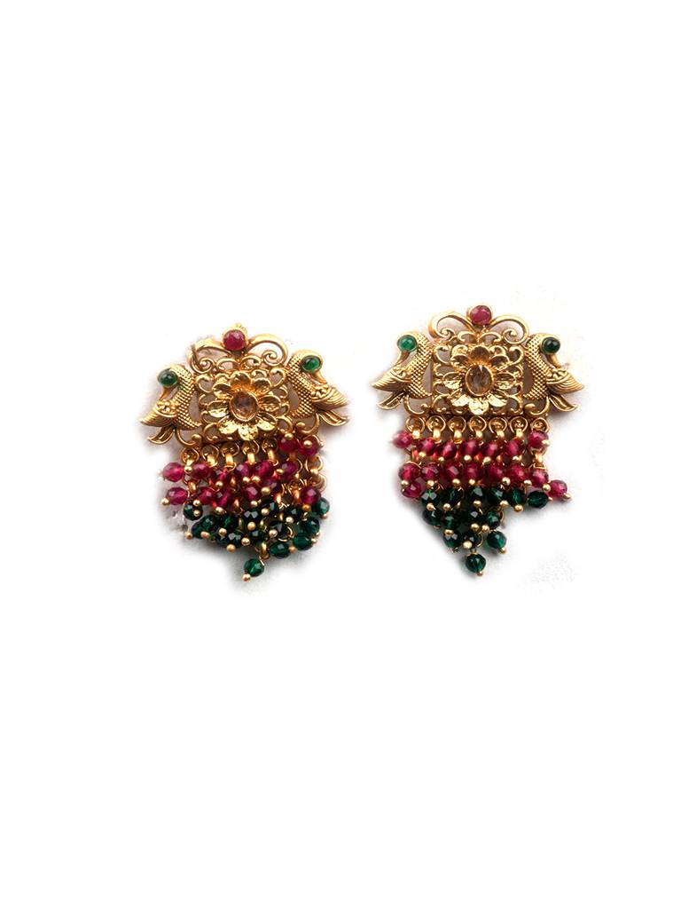 Peacock Hydra Necklace Set Green : W13Multi