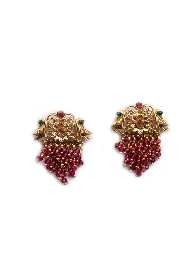 Peacock Hydra Necklace Set Green : W13Red