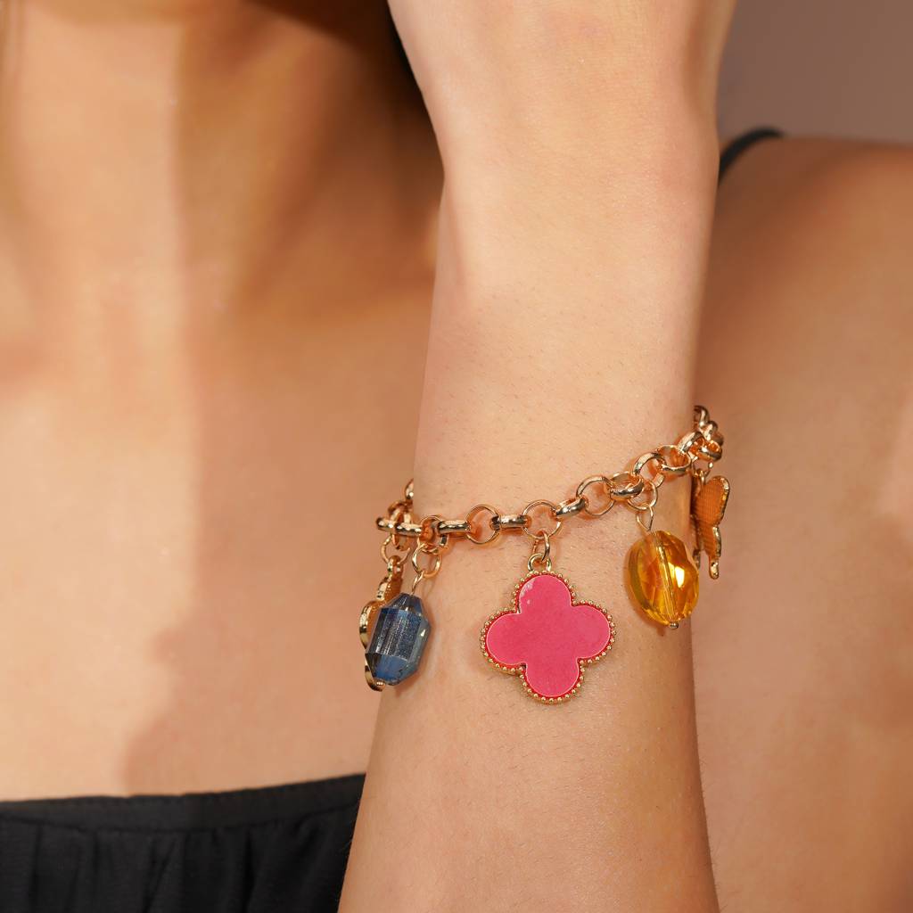 Multicolor Charm Butterfly Bracelet : 0081-DB