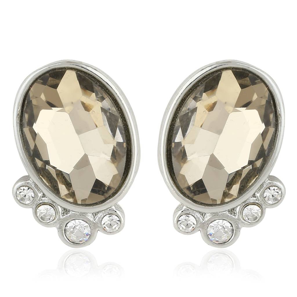 Estele Rose Gold Plated Dazzling Stud Earrings For Women : 653706ER