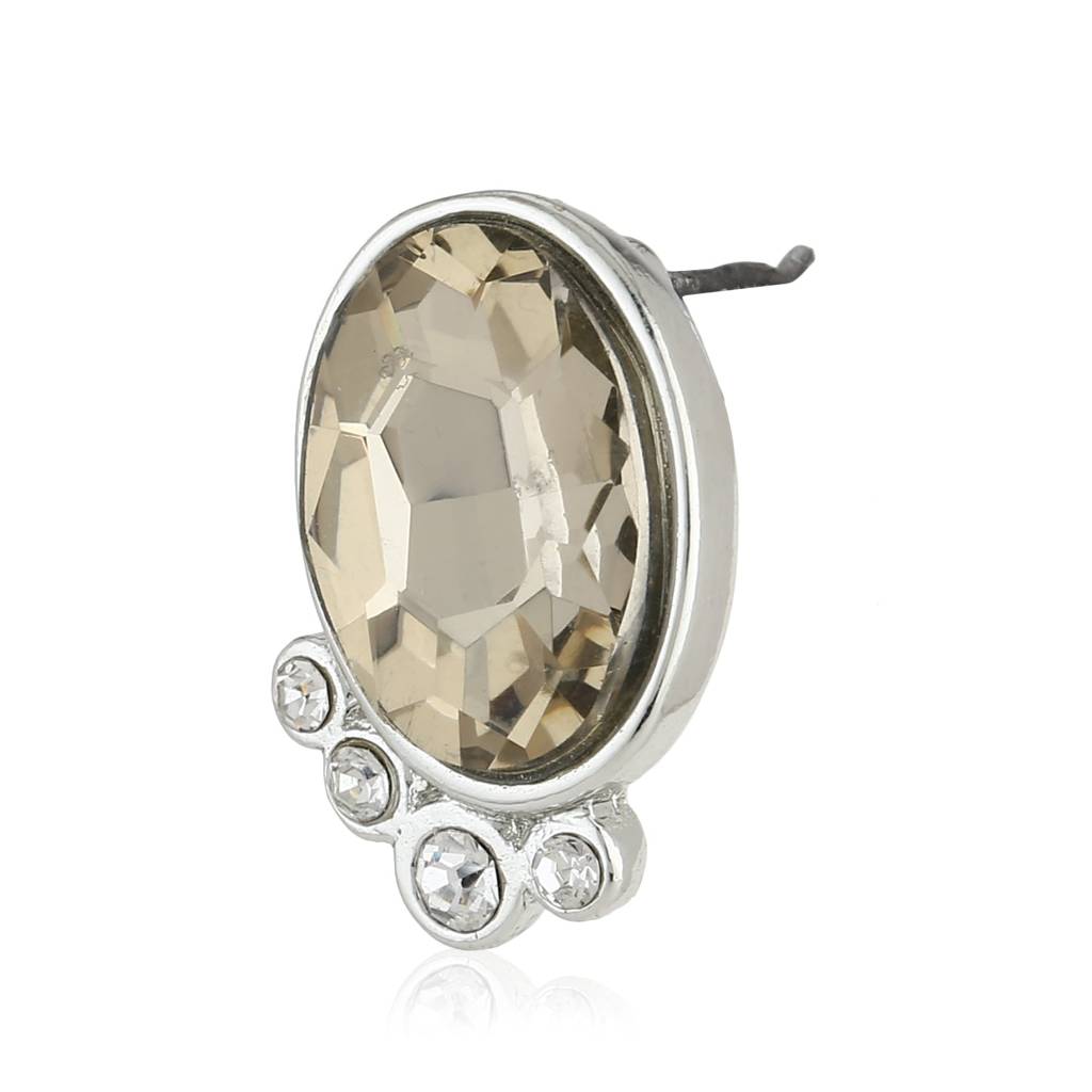 Estele Rose Gold Plated Dazzling Stud Earrings For Women : 653706ER