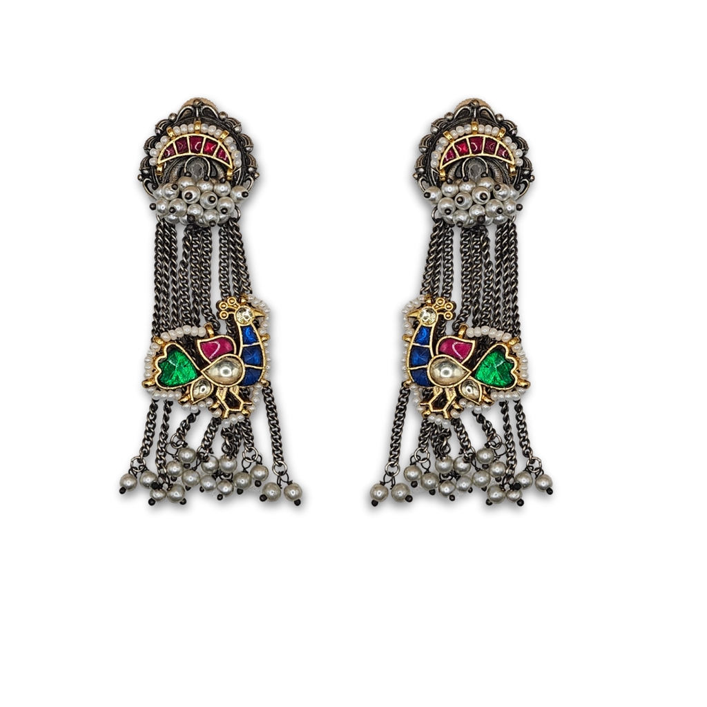 Raag Rani Pachi Kundan Earrings : ER015