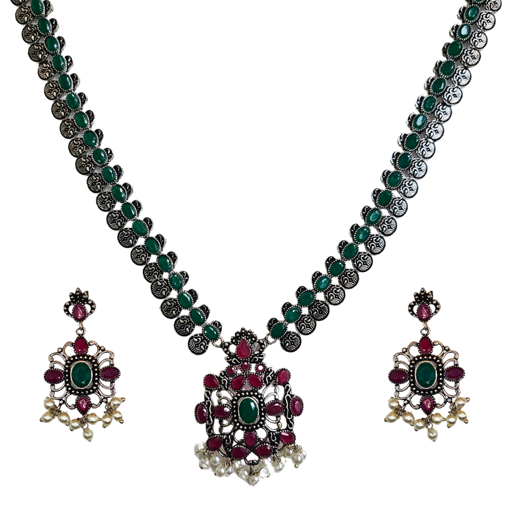 Heritage Jadau Silver Necklace : NL012