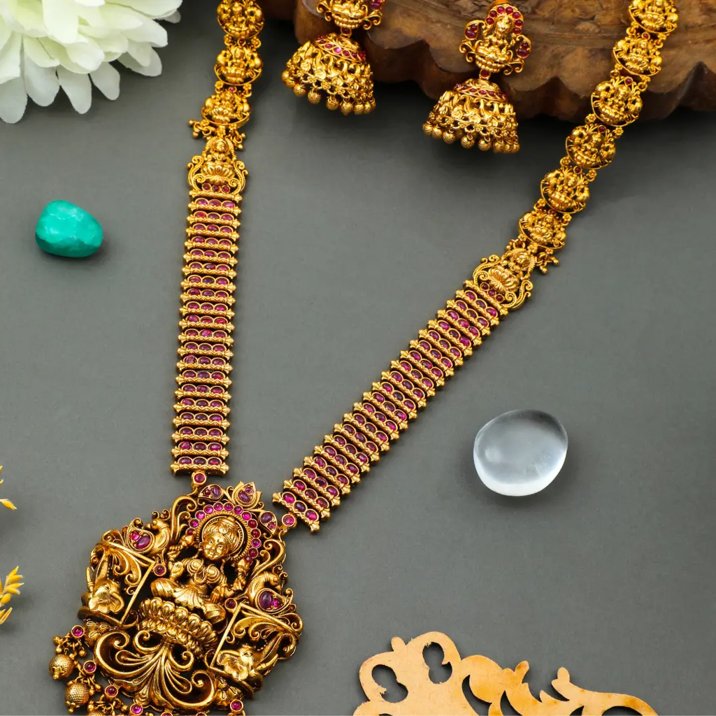 Vasanthi Necklace Set  – 1 Gram Gold Plated Multi-Strand Necklace : P-1113