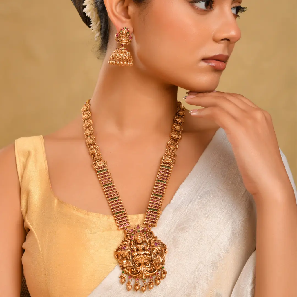 Vasanthi Necklace Set  – 1 Gram Gold Plated Multi-Strand Necklace : P-1113