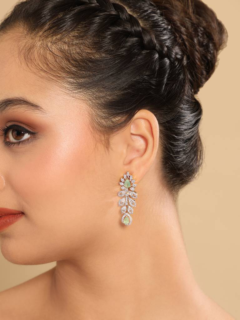 22K Gold Plated Dewdrop Elegance Earrings : YI24A0517E