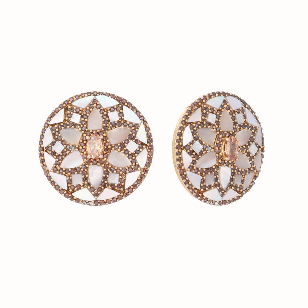 22K Gold Plated Luxe Glow Mop Studs : YI24A0341E