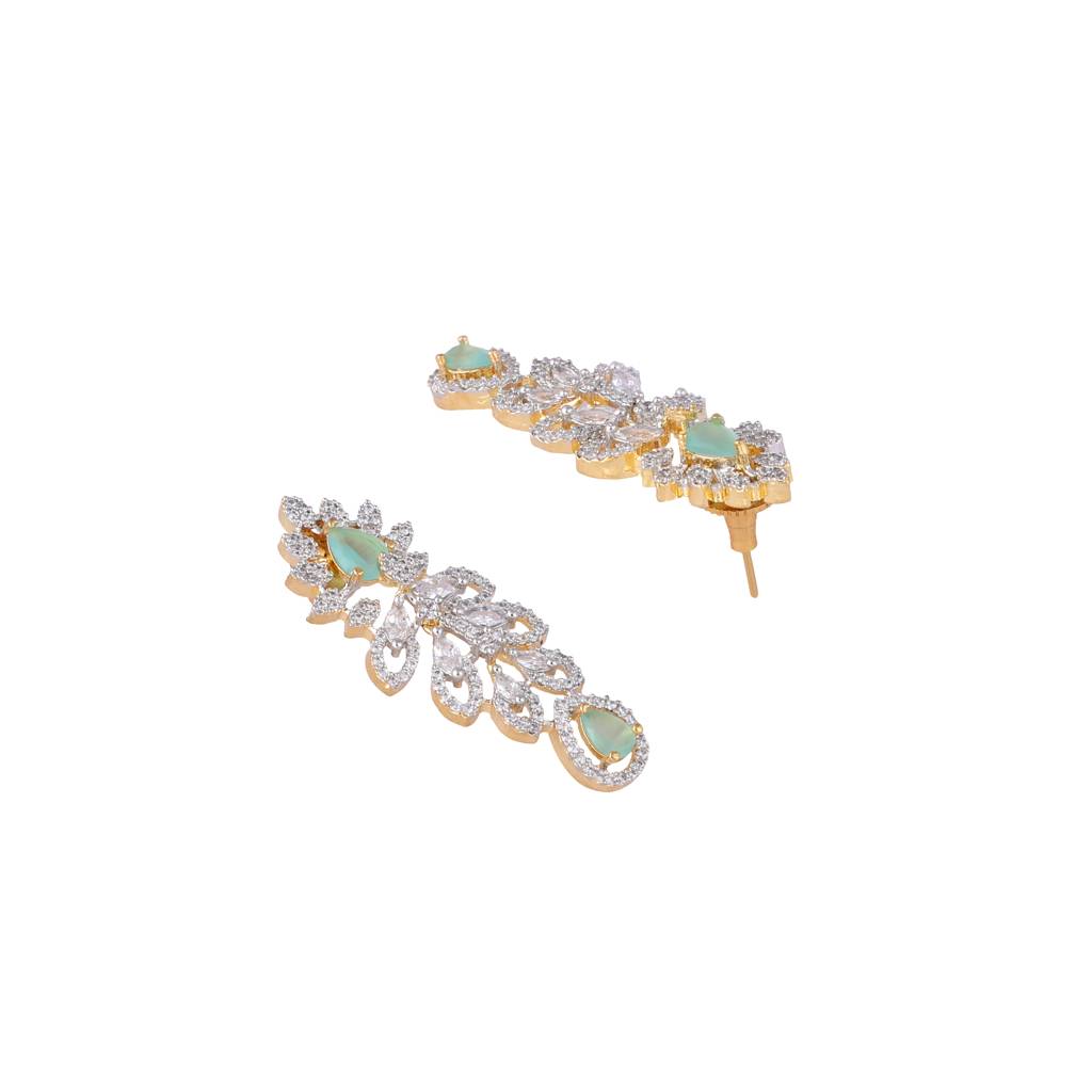 22K Gold Plated Dewdrop Elegance Earrings : YI24A0517E