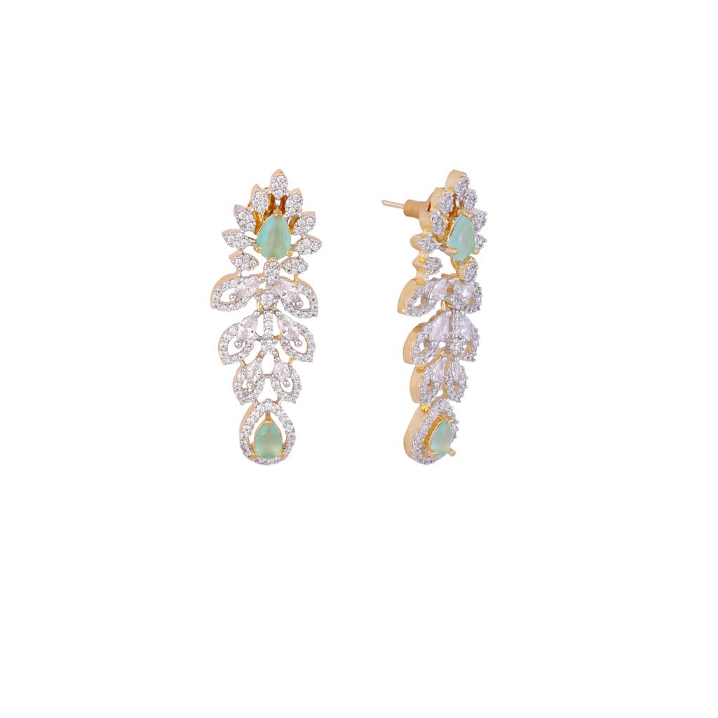 22K Gold Plated Dewdrop Elegance Earrings : YI24A0517E