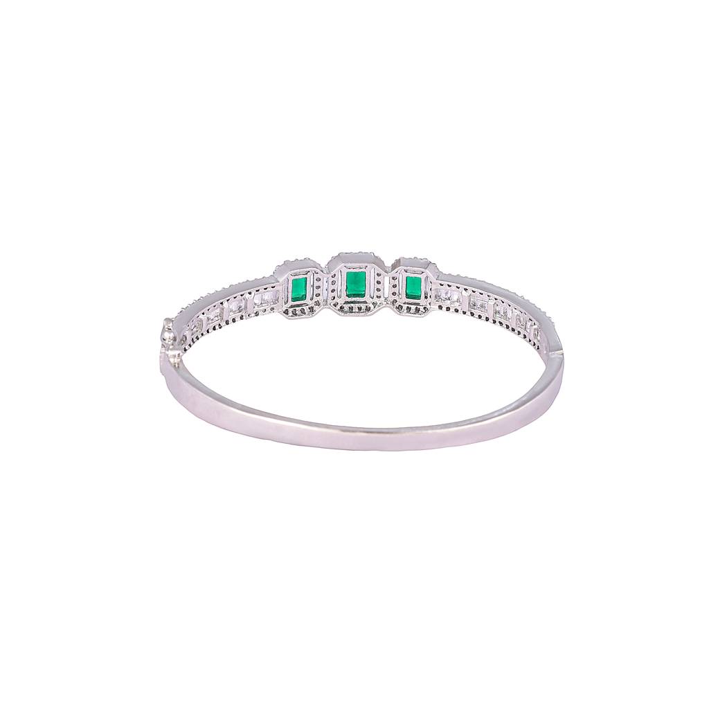 American Diamond Ziva Emerald Openable Bracelet : YI24A0596B