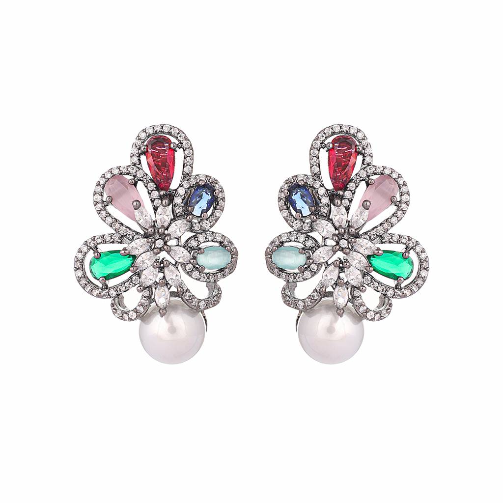 Colorburst Pearl Ball Earrings : YI24A0417E