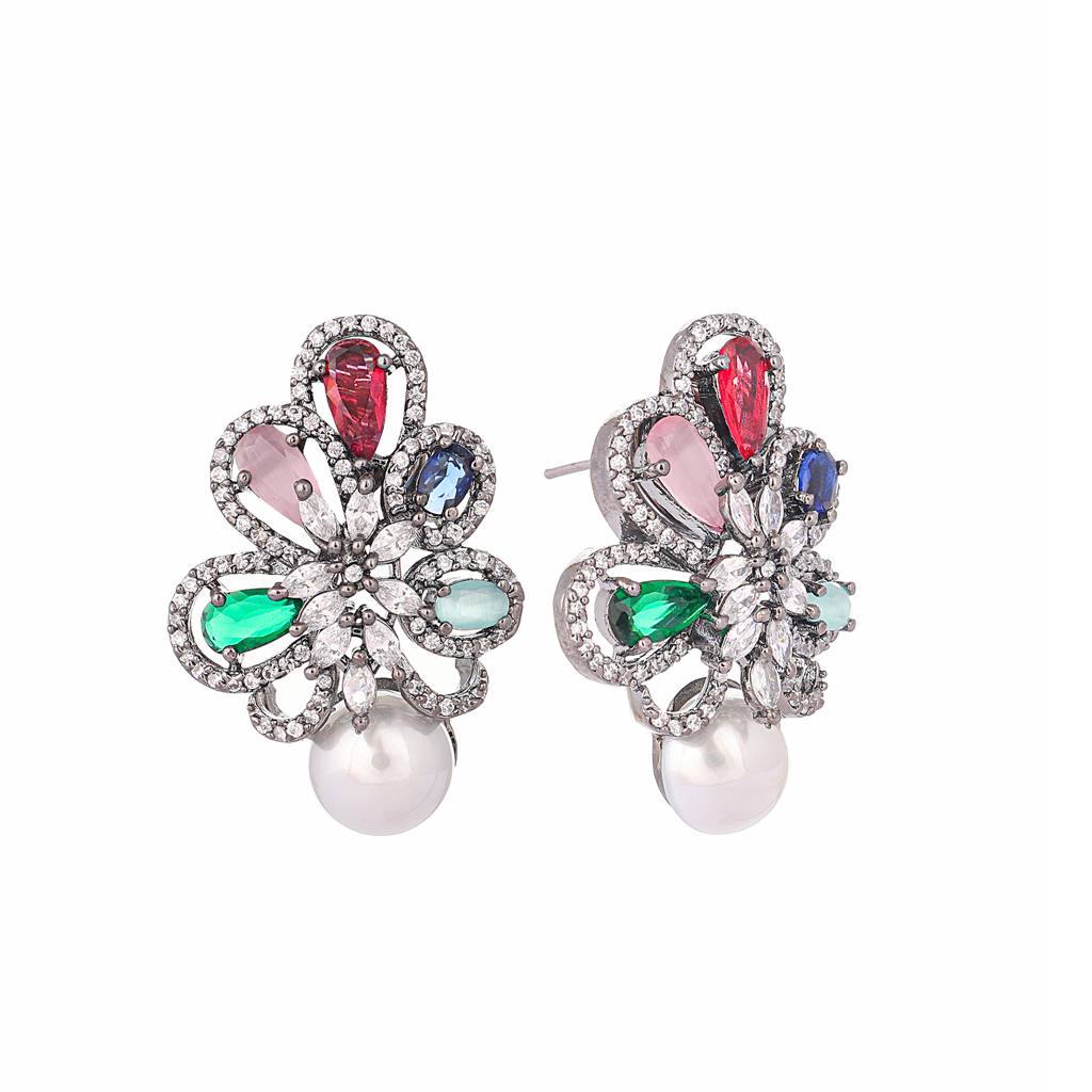 Colorburst Pearl Ball Earrings : YI24A0417E