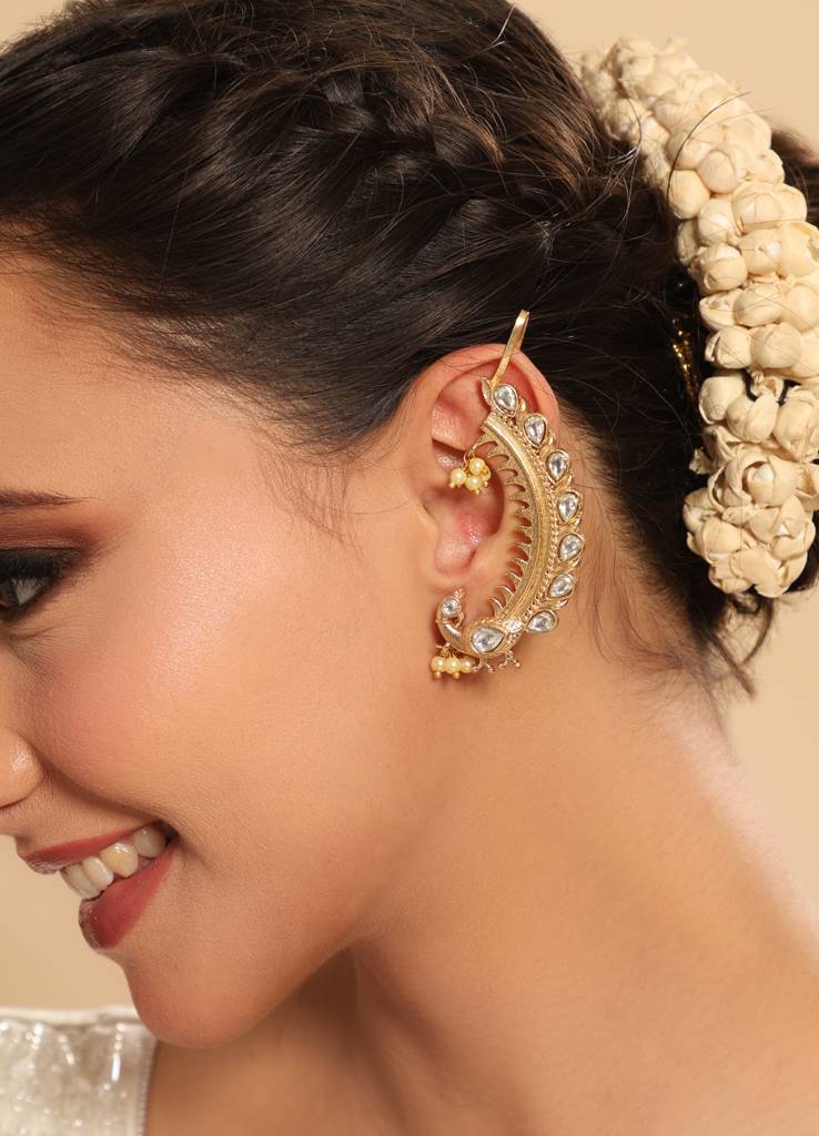 Peacock Ear-Cuff : YI24A0494E