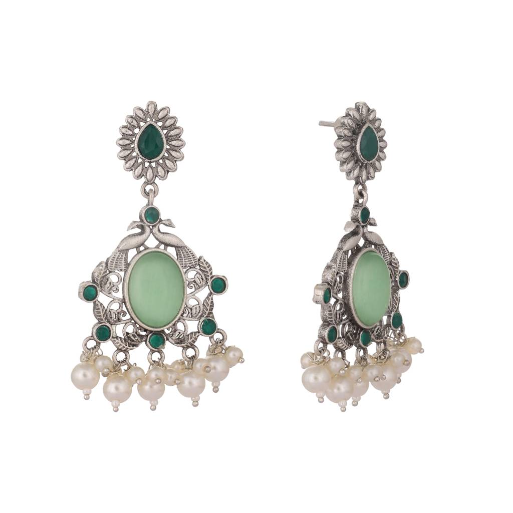 Olive Glow Drop Earrings : YI24A0652E