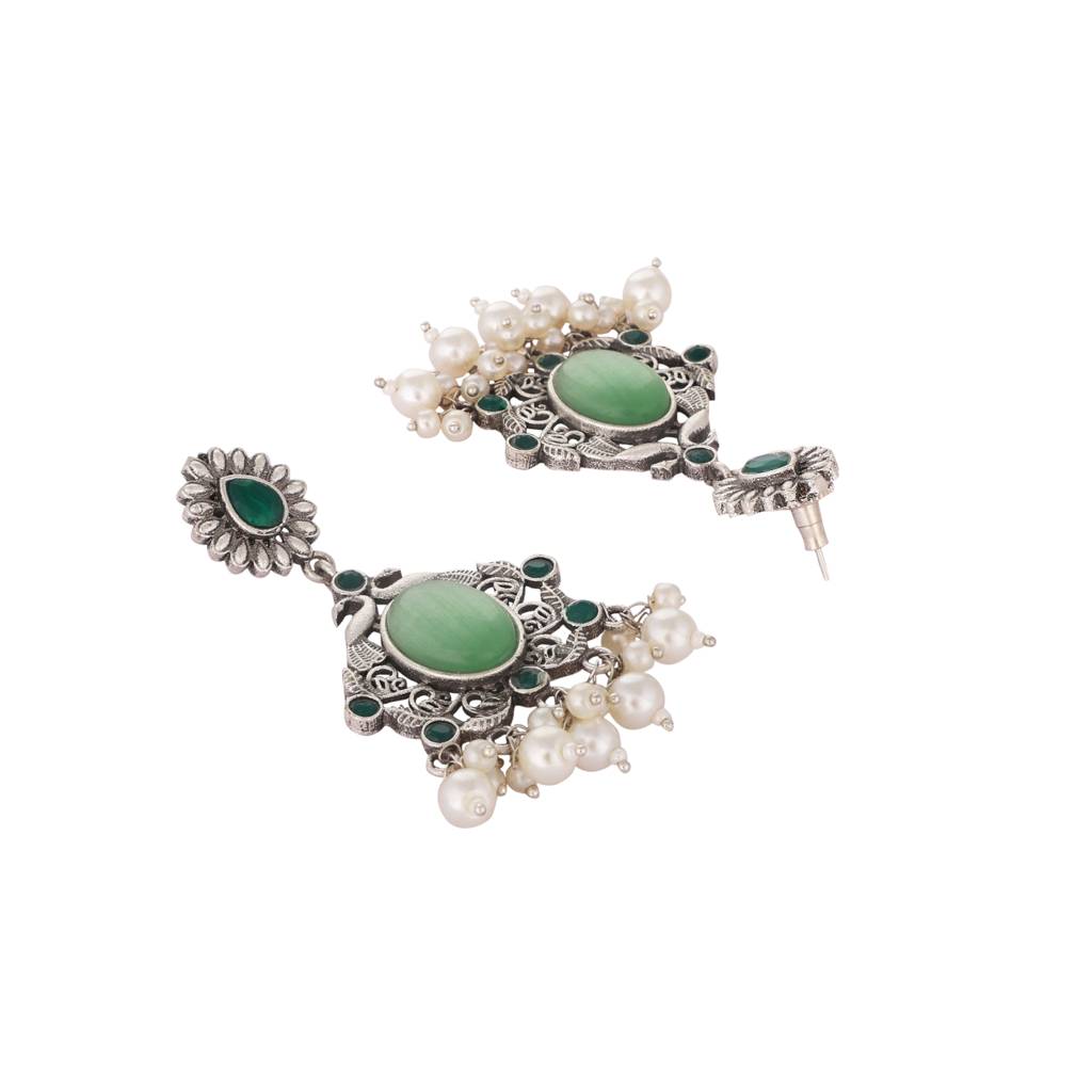 Olive Glow Drop Earrings : YI24A0652E