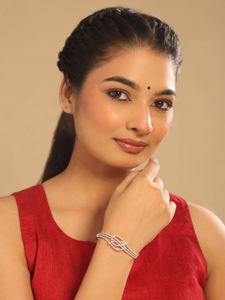 American Diamond Lustre Link Bracelet : YI24A0667B